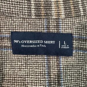 Abercrombie & Fitch Plaid Shirt in Brown and Blue